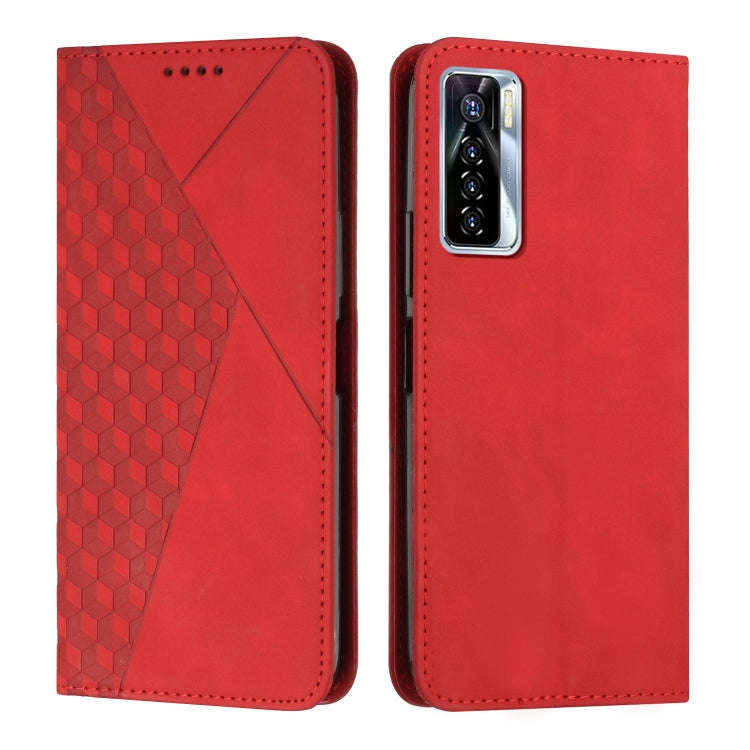 Diamond Splicing Skin Feel Magnetic Leather Phone Case, For Tecno Camon 17P / 17 Pro, For Tecno C...