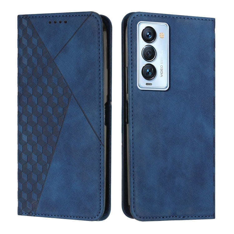 Diamond Splicing Skin Feel Magnetic Leather Phone Case, For Tecno Camon 17P / 17 Pro, For Tecno C...