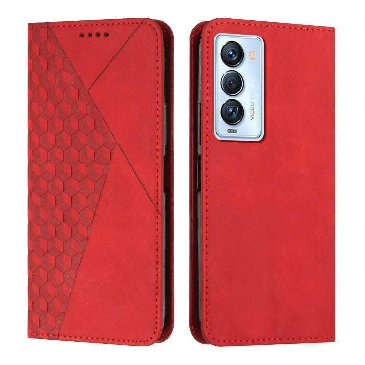 Diamond Splicing Skin Feel Magnetic Leather Phone Case, For Tecno Camon 17P / 17 Pro, For Tecno C...