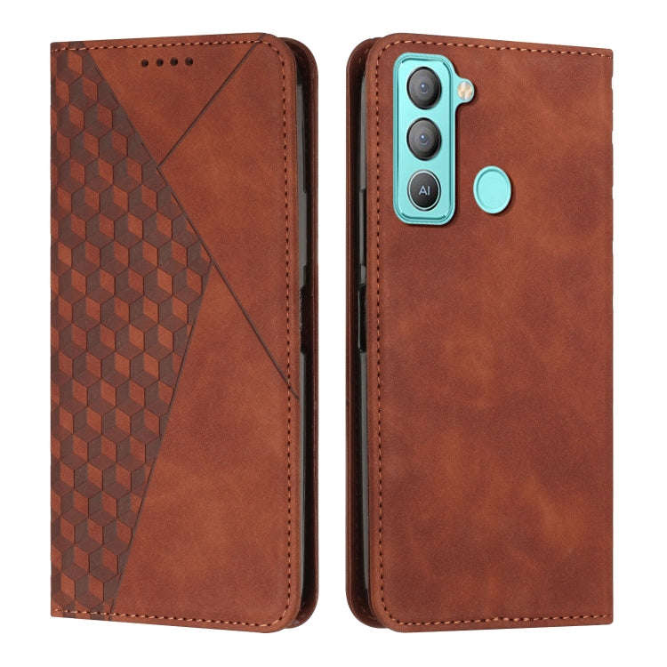Diamond Splicing Skin Feel Magnetic Leather Phone Case, For Tecno Camon 17P / 17 Pro, For Tecno C...