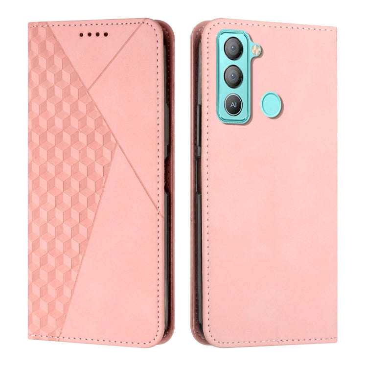Diamond Splicing Skin Feel Magnetic Leather Phone Case, For Tecno Camon 17P / 17 Pro, For Tecno C...