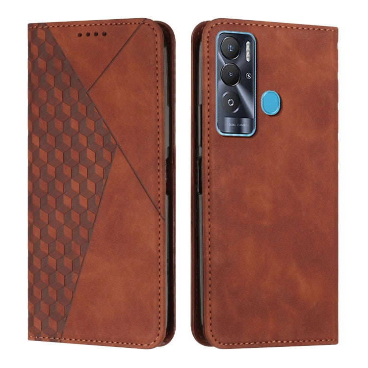 Diamond Splicing Skin Feel Magnetic Leather Phone Case, For Tecno Camon 17P / 17 Pro, For Tecno C...