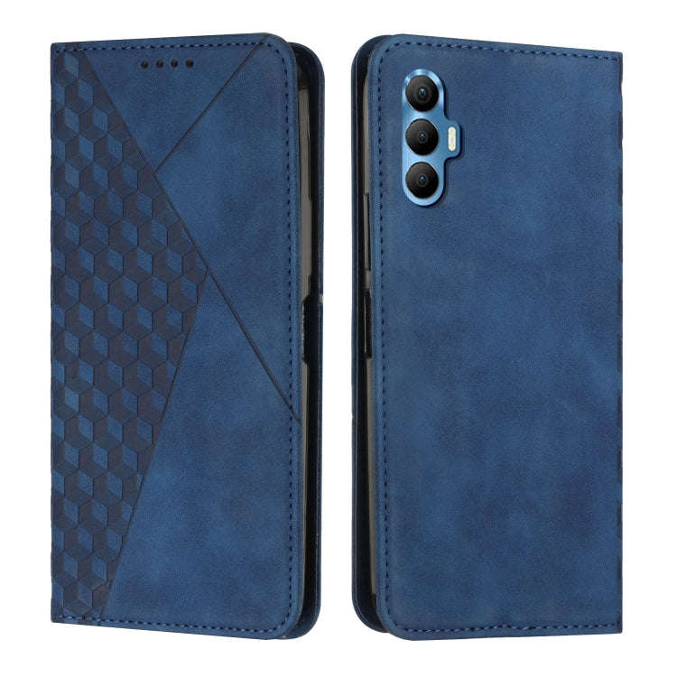 Diamond Splicing Skin Feel Magnetic Leather Phone Case, For Tecno Camon 17P / 17 Pro, For Tecno C...