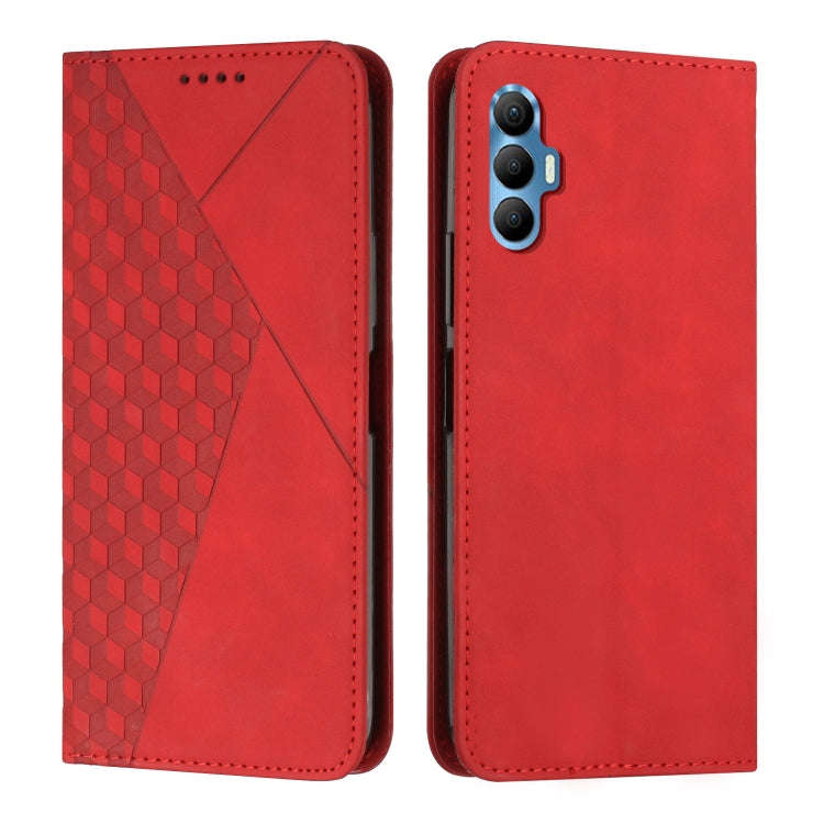 Diamond Splicing Skin Feel Magnetic Leather Phone Case, For Tecno Camon 17P / 17 Pro, For Tecno C...