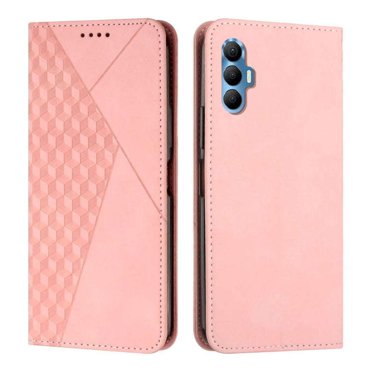 Diamond Splicing Skin Feel Magnetic Leather Phone Case, For Tecno Camon 17P / 17 Pro, For Tecno C...
