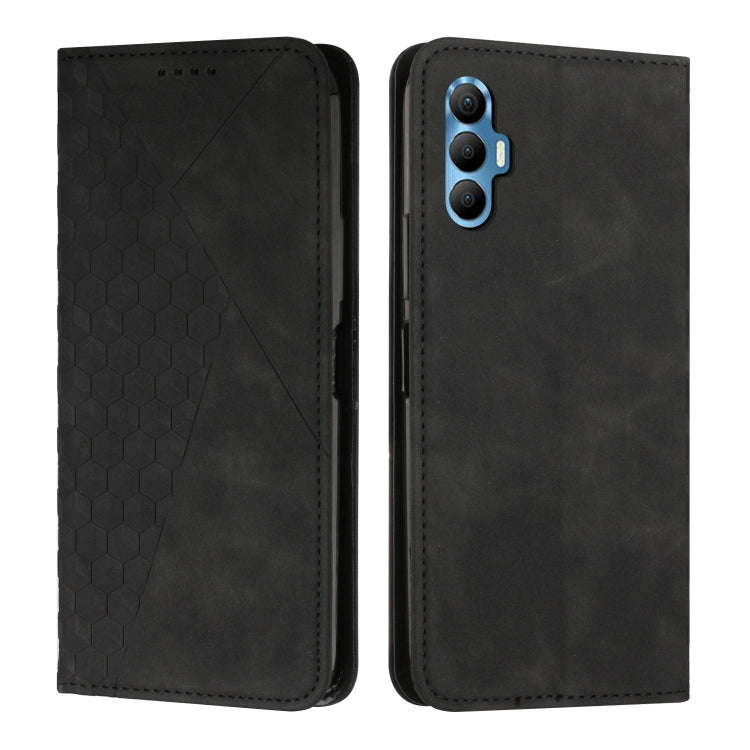 Diamond Splicing Skin Feel Magnetic Leather Phone Case, For Tecno Camon 17P / 17 Pro, For Tecno C...