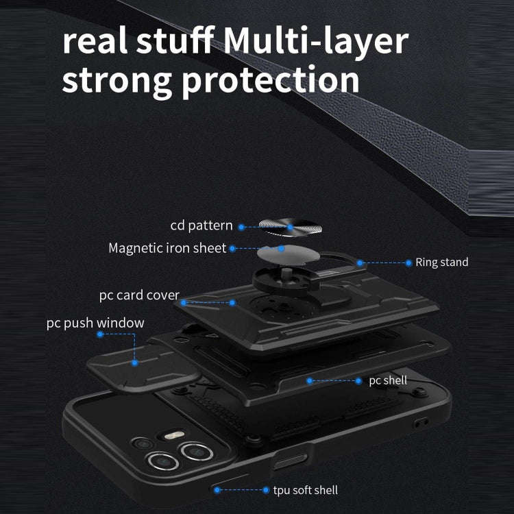 Sliding Camshield Card Phone Case, For Motorola Edge 20 Lite