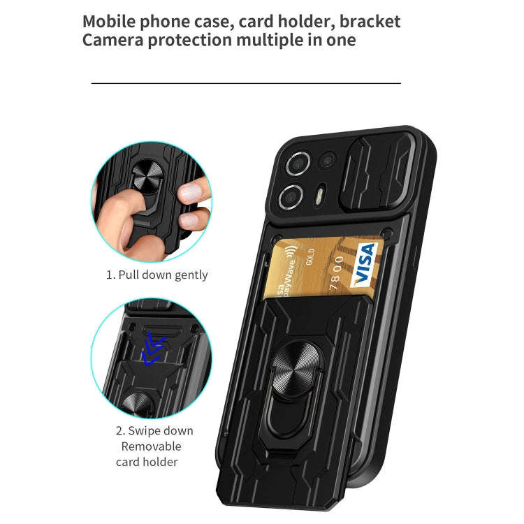 Sliding Camshield Card Phone Case, For Motorola Edge 20 Lite