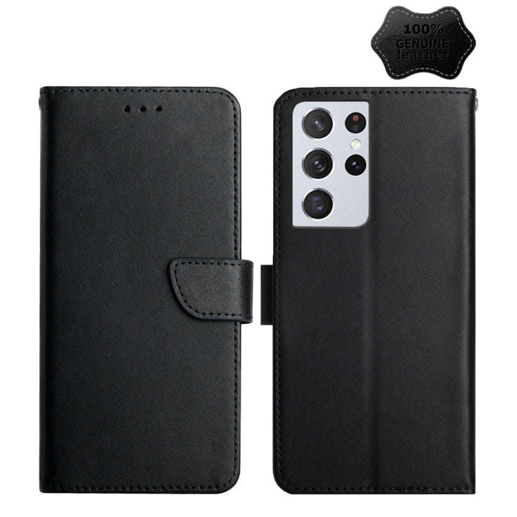 Genuine Leather Fingerprint-proof Horizontal Flip Phone Case, For Samsung Galaxy Note20 Ultra, Fo...