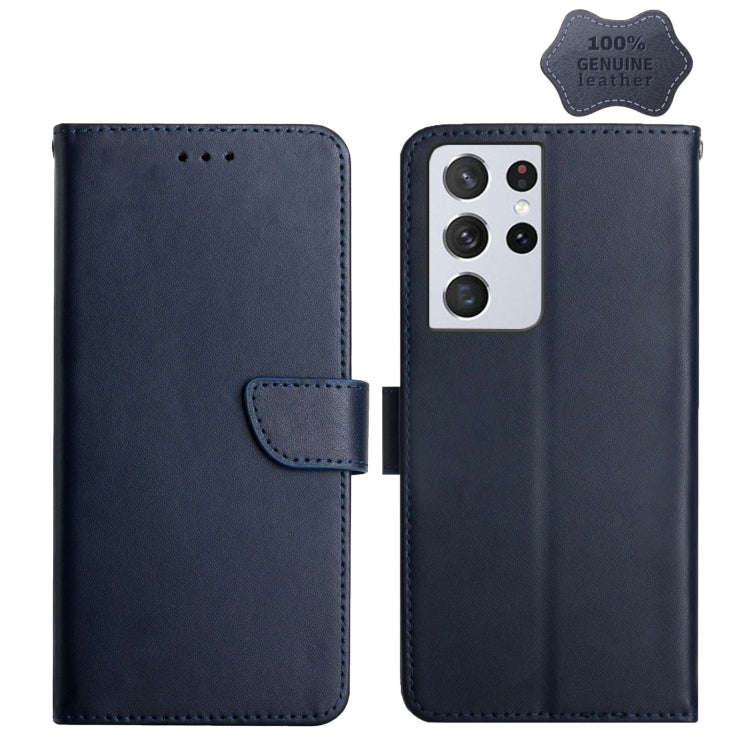 Genuine Leather Fingerprint-proof Horizontal Flip Phone Case, For Samsung Galaxy Note20 Ultra, Fo...