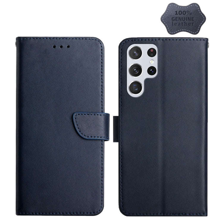 Genuine Leather Fingerprint-proof Horizontal Flip Phone Case, For Samsung Galaxy Note20 Ultra, Fo...