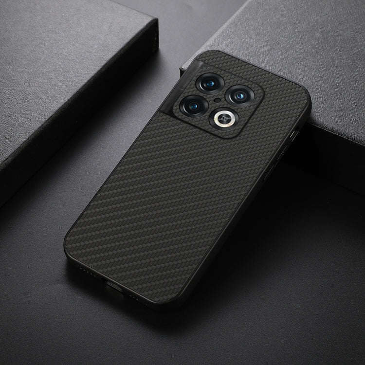 Accurate Hole Carbon Fiber Texture PU Phone Case, For OnePlus 10 Pro, For Google Pixel 7, For Goo...