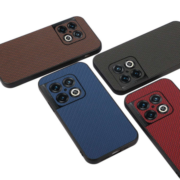 Accurate Hole Carbon Fiber Texture PU Phone Case, For OnePlus 10 Pro, For Google Pixel 7, For Goo...