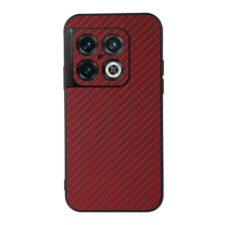 Accurate Hole Carbon Fiber Texture PU Phone Case, For OnePlus 10 Pro, For Google Pixel 7, For Goo...