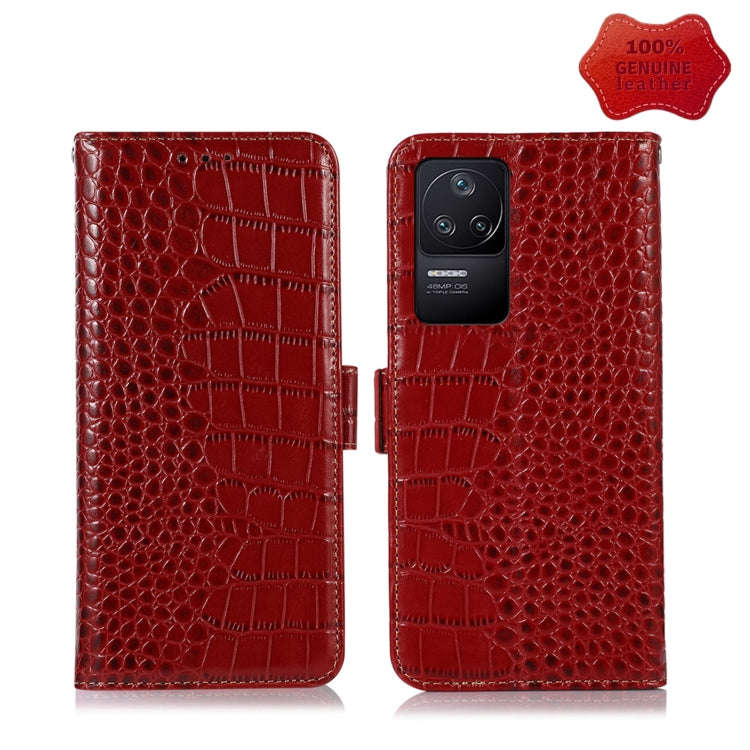 Crocodile Top Layer Cowhide Leather Phone Case, For Xiaomi Redmi 10C / 10 India, For Xiaomi Redmi...
