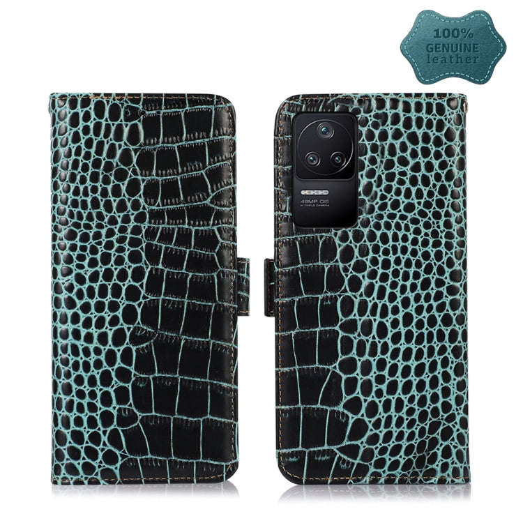 Crocodile Top Layer Cowhide Leather Phone Case, For Xiaomi Redmi 10C / 10 India, For Xiaomi Redmi...