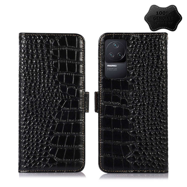 Crocodile Top Layer Cowhide Leather Phone Case, For Xiaomi Redmi 10C / 10 India, For Xiaomi Redmi...