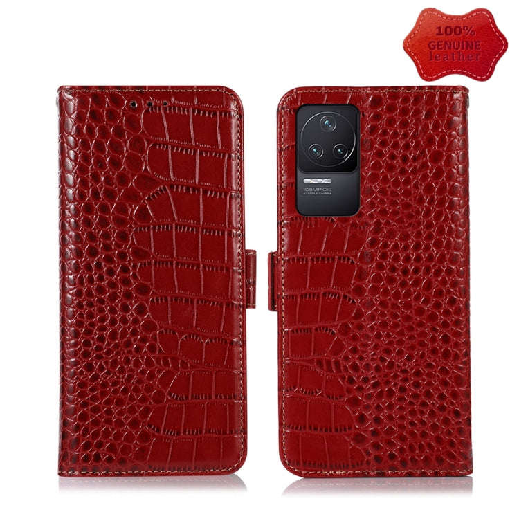 Crocodile Top Layer Cowhide Leather Phone Case, For Xiaomi Redmi 10C / 10 India, For Xiaomi Redmi...