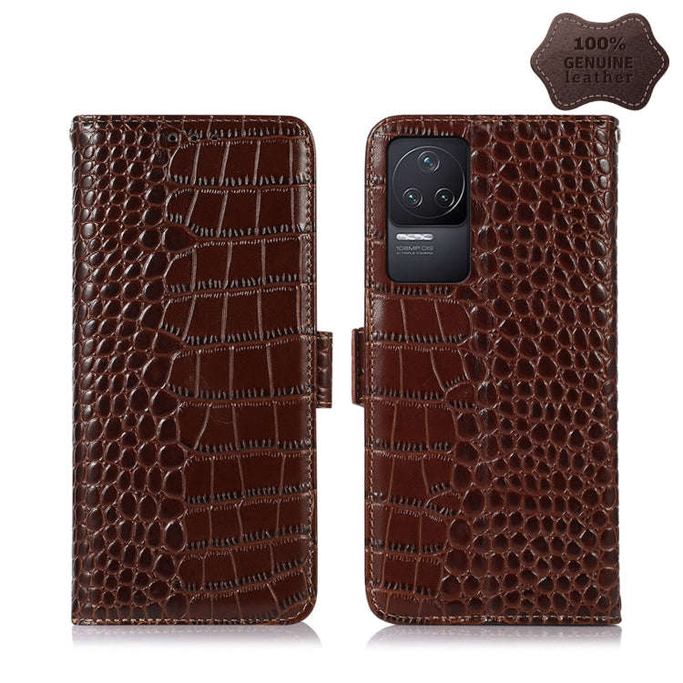 Crocodile Top Layer Cowhide Leather Phone Case, For Xiaomi Redmi 10C / 10 India, For Xiaomi Redmi...