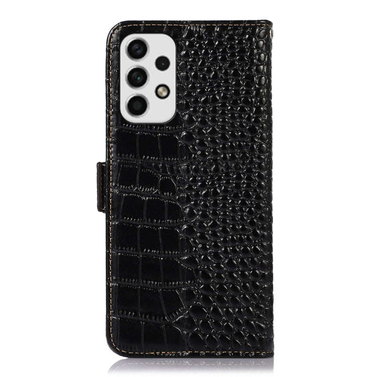 Crocodile Top Layer Cowhide Leather Phone Case, For Samsung Galaxy A23 4G, For Samsung Galaxy A33...