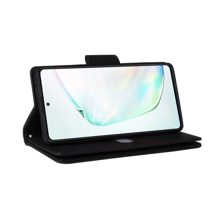 Rivet Buckle 9 Cards Three Fold Leather Phone Case, For Samsung Galaxy Note10 Lite, For Samsung G...
