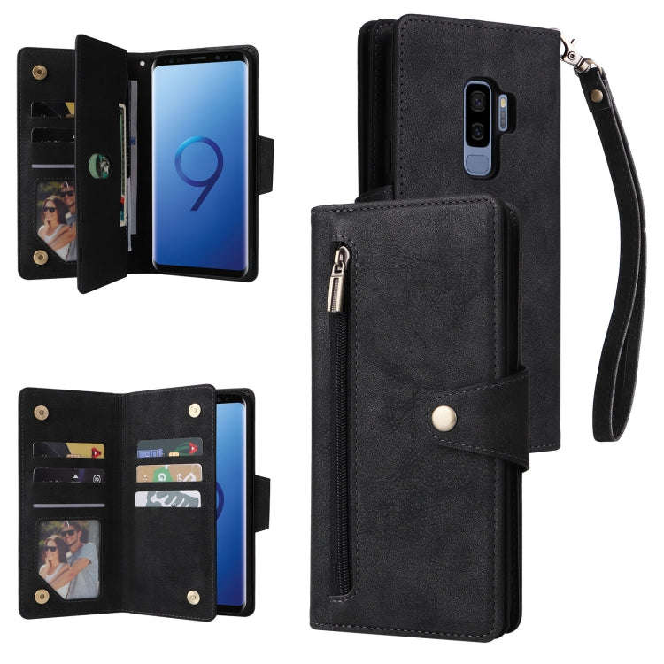 Rivet Buckle 9 Cards Three Fold Leather Phone Case, For Samsung Galaxy Note10 Lite, For Samsung G...