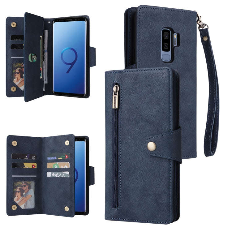 Rivet Buckle 9 Cards Three Fold Leather Phone Case, For Samsung Galaxy Note10 Lite, For Samsung G...