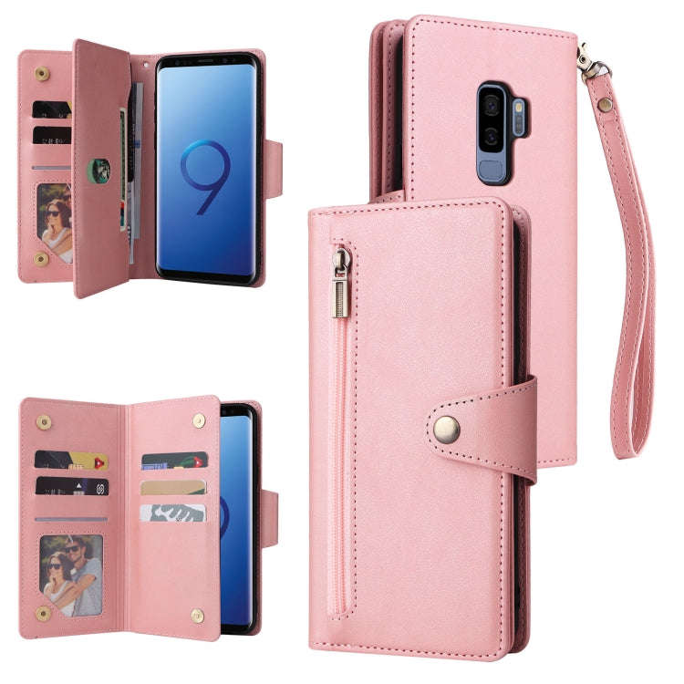 Rivet Buckle 9 Cards Three Fold Leather Phone Case, For Samsung Galaxy Note10 Lite, For Samsung G...