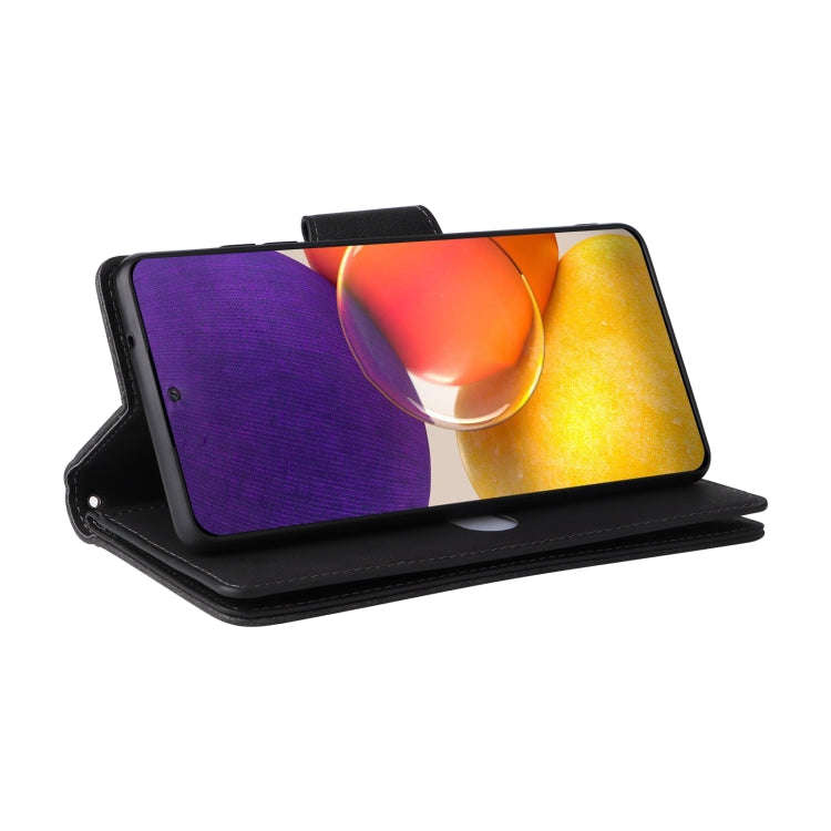 Rivet Buckle 9 Cards Three Fold Leather Phone Case, For Samsung Galaxy A82, For Samsung Galaxy No...