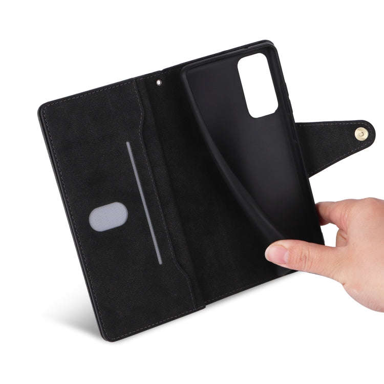 Rivet Buckle 9 Cards Three Fold Leather Phone Case, For Samsung Galaxy A82, For Samsung Galaxy No...