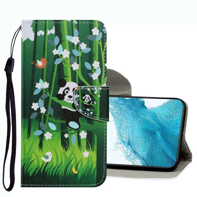 Coloured Drawing Pattern Leather Phone Case, For Samsung Galaxy S22 Ultra 5G, For Samsung Galaxy ...