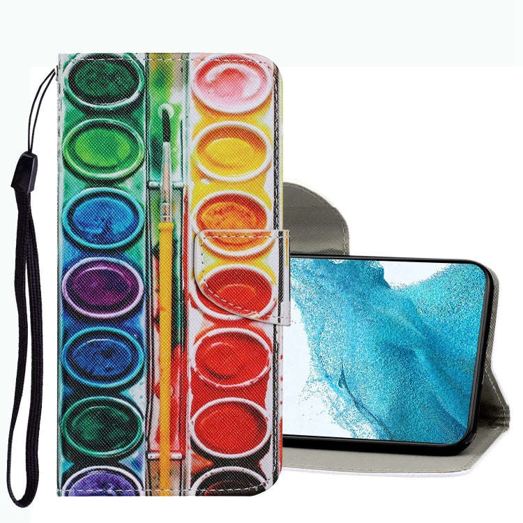 Coloured Drawing Pattern Leather Phone Case, For Samsung Galaxy S22 Ultra 5G, For Samsung Galaxy ...
