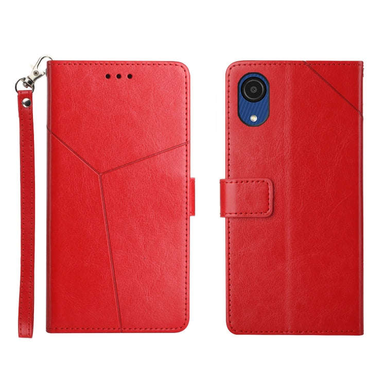 Y Stitching Horizontal Flip Leather Phone Case, For Samsung Galaxy A03 Core, For Samsung Galaxy A...