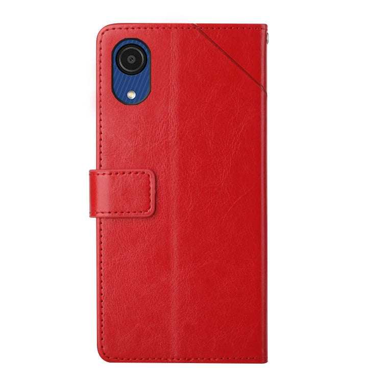 Y Stitching Horizontal Flip Leather Phone Case, For Samsung Galaxy A03 Core, For Samsung Galaxy A...