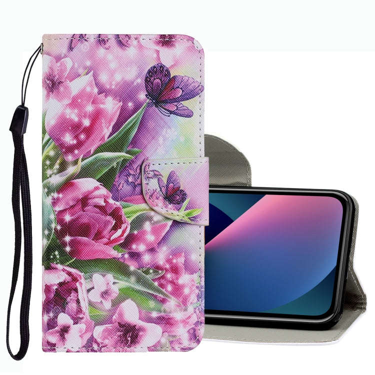 Coloured Drawing Pattern Leather Phone Case, For iPhone 13 mini, For iPhone 13, For iPhone 13 Pro
