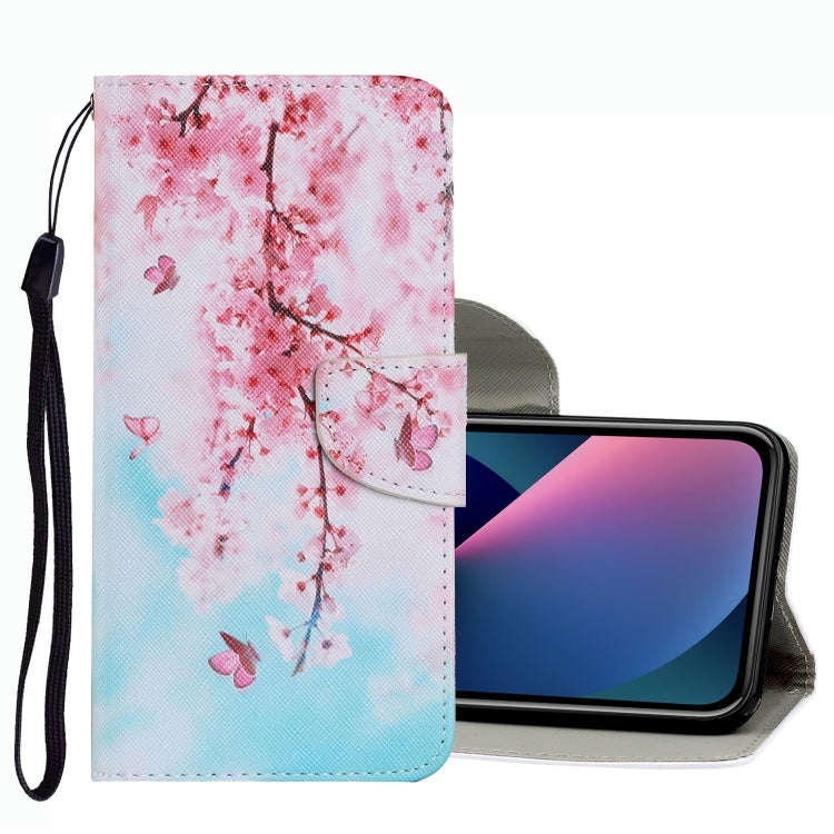Coloured Drawing Pattern Leather Phone Case, For iPhone 13 mini, For iPhone 13, For iPhone 13 Pro