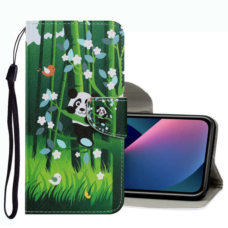 Coloured Drawing Pattern Leather Phone Case, For iPhone 13 mini, For iPhone 13, For iPhone 13 Pro
