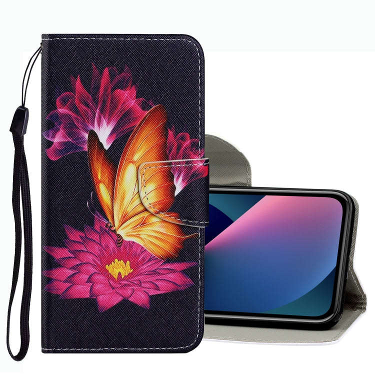 Coloured Drawing Pattern Leather Phone Case, For iPhone 13 mini, For iPhone 13, For iPhone 13 Pro