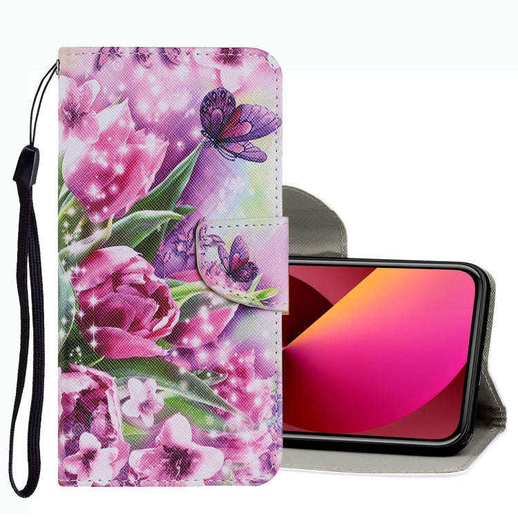 Coloured Drawing Pattern Leather Phone Case, For iPhone 13 mini, For iPhone 13, For iPhone 13 Pro