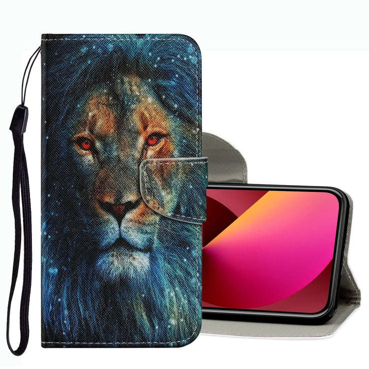 Coloured Drawing Pattern Leather Phone Case, For iPhone 13 mini, For iPhone 13, For iPhone 13 Pro