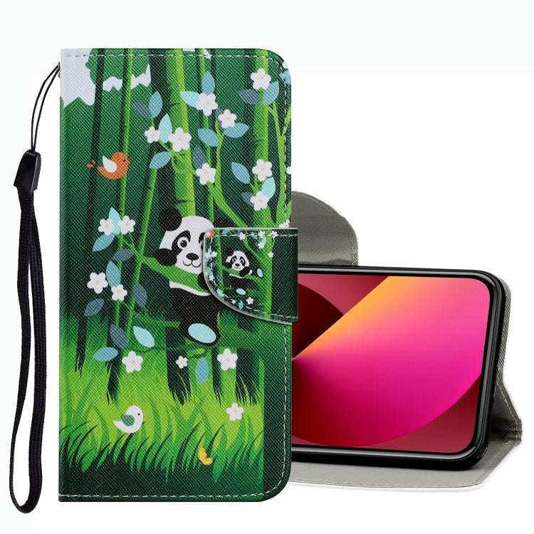 Coloured Drawing Pattern Leather Phone Case, For iPhone 13 mini, For iPhone 13, For iPhone 13 Pro