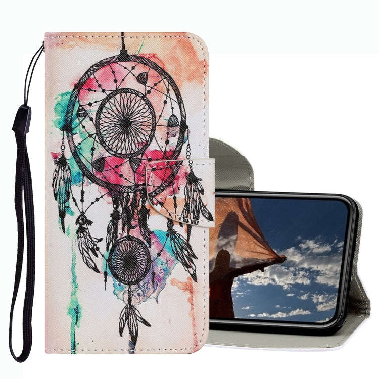 Coloured Drawing Pattern Leather Phone Case, For iPhone 13 mini, For iPhone 13, For iPhone 13 Pro