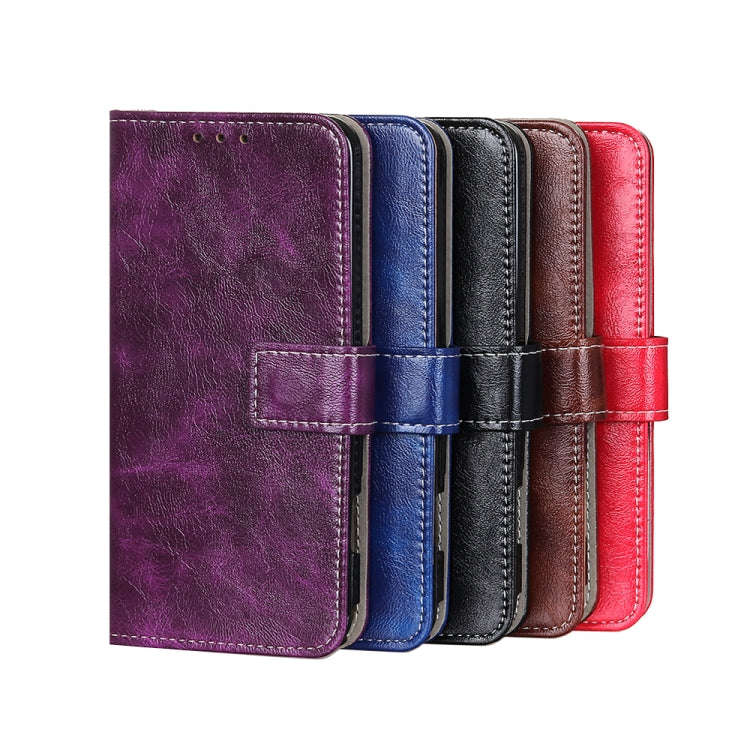 Retro Crazy Horse Texture Horizontal Flip Leather Phone Case, For Samsung Galaxy M53 5G