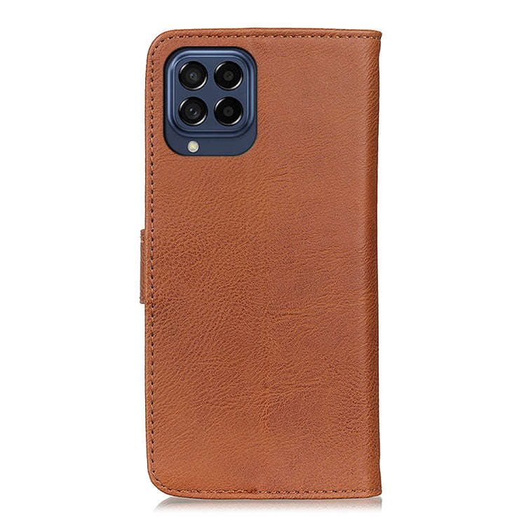 KHAZNEH Cowhide Texture Horizontal Flip Leather Phone Case, For Samsung Galaxy M53 5G