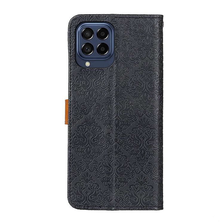 European Floral Embossed Leather Phone Case, For Samsung Galaxy M53 5G