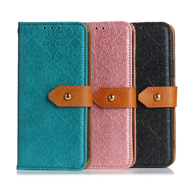 European Floral Embossed Leather Phone Case, For Samsung Galaxy M53 5G