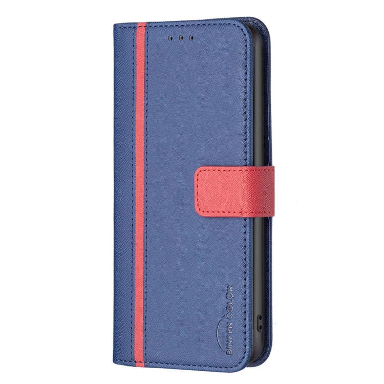 BF13 Color Matching Cross Texture Leather Phone Case, For iPhone 13 Pro Max