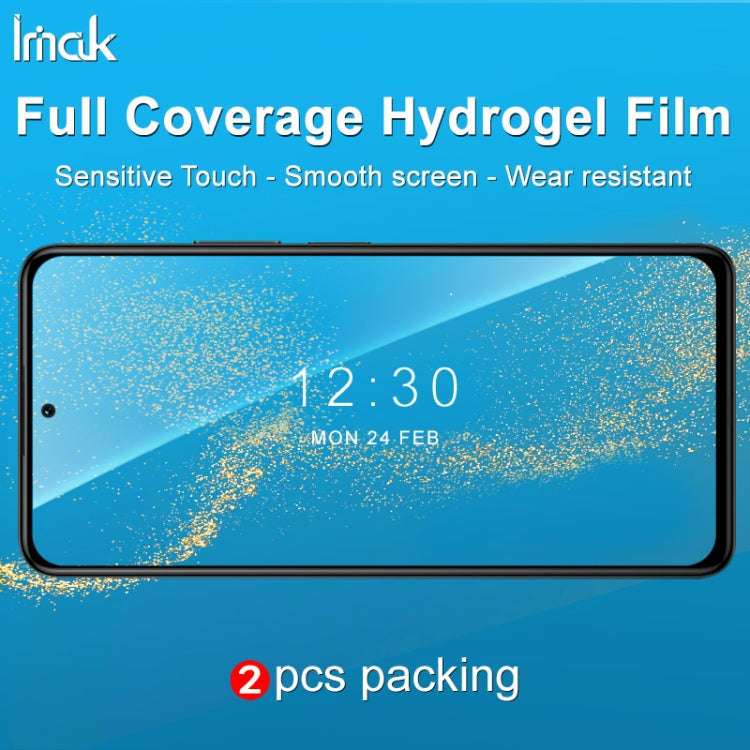 2 PCS IMAK Curved Full Screen Hydrogel Film Front Protector, For Xiaomi Redmi K40S 5G, For Xiaomi...