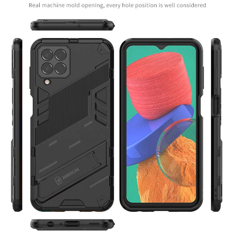 Punk Armor 2 in 1 PC + TPU Shockproof Phone Case with Invisible Holder, For Samsung Galaxy M33 5G...