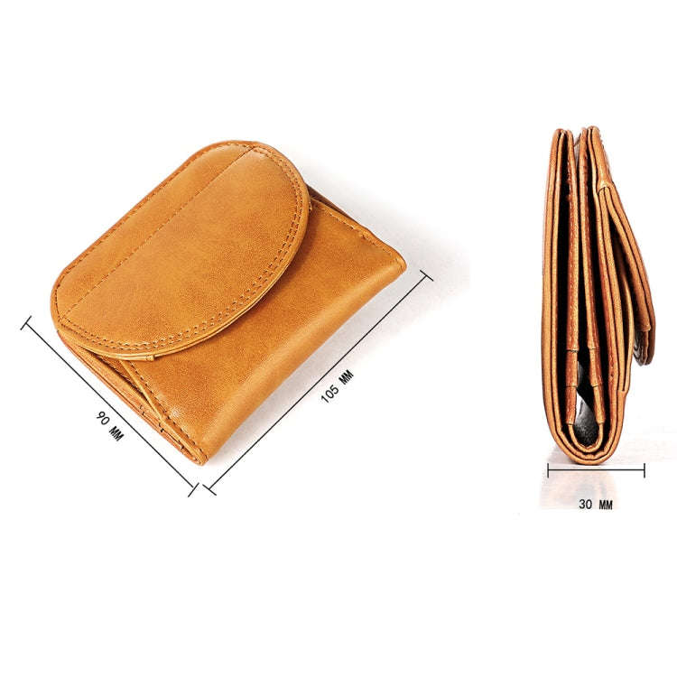 3537 Folding Short RFID Anti-Theft Coin Purse for Ladies